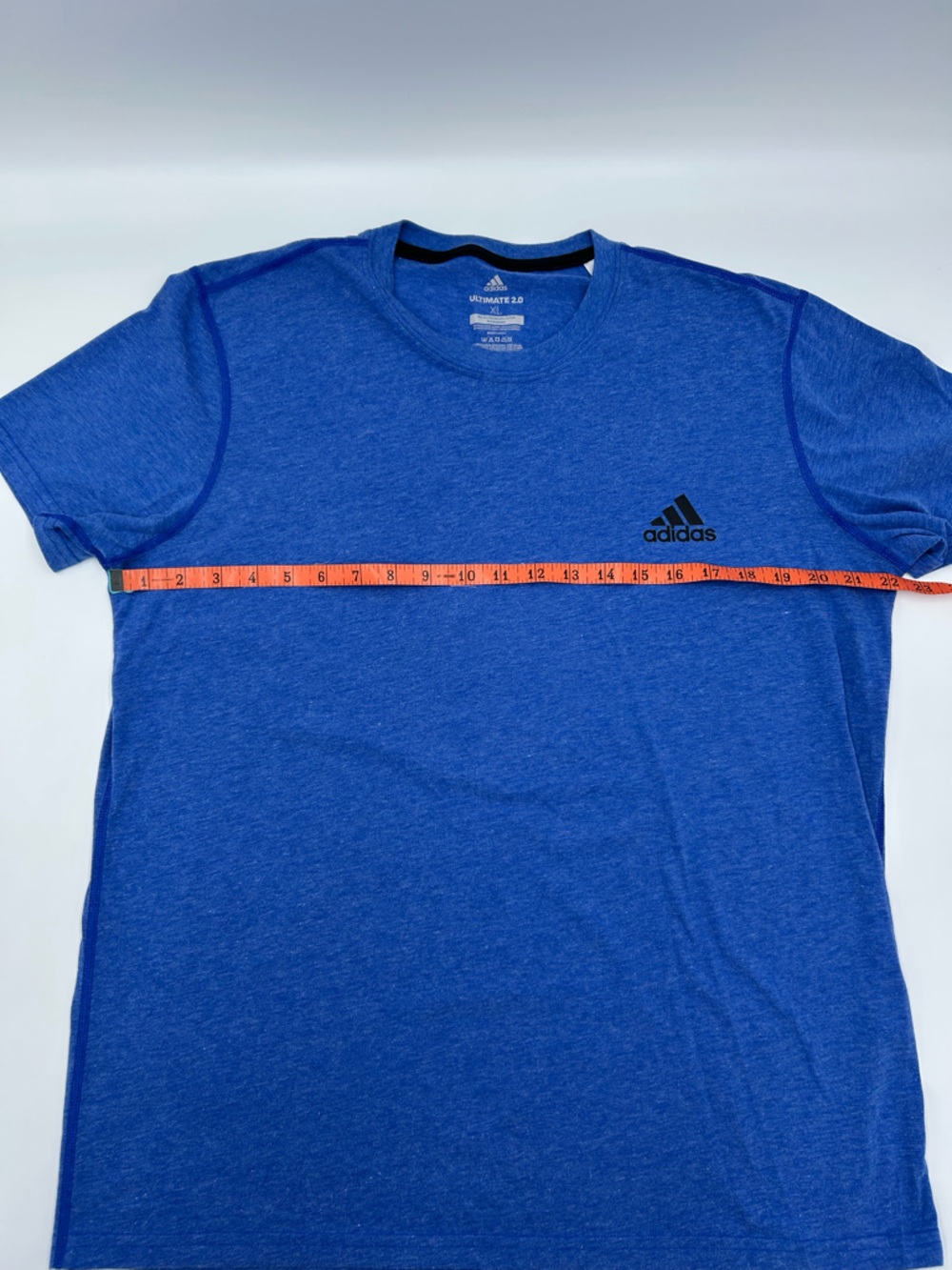 adidas Heathered Blue Ultimate 2.0 Climalite Tee XL - Picture 5 of 8